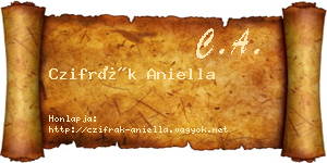 Czifrák Aniella névjegykártya
